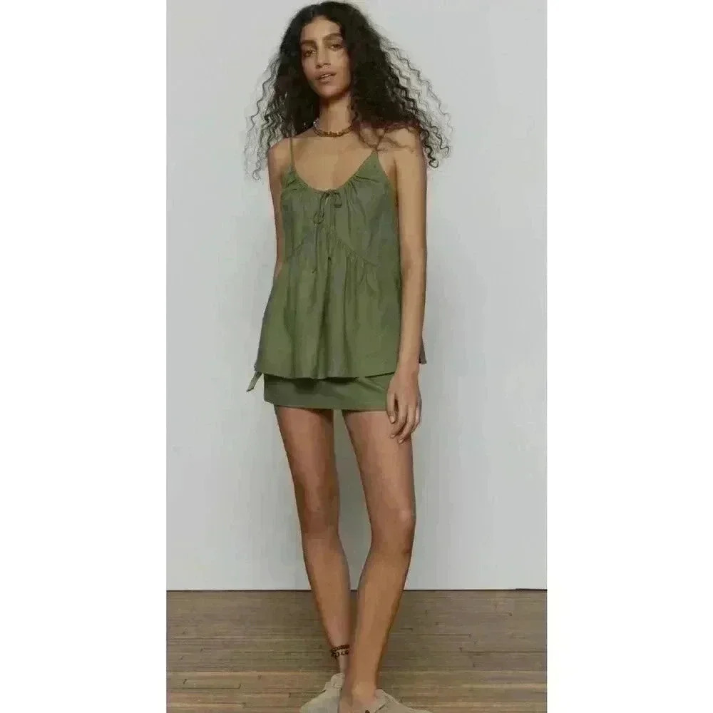 EcoVero M Linen Tunic Tank Top from Urban Sz s Coastal Coquette Round Neck